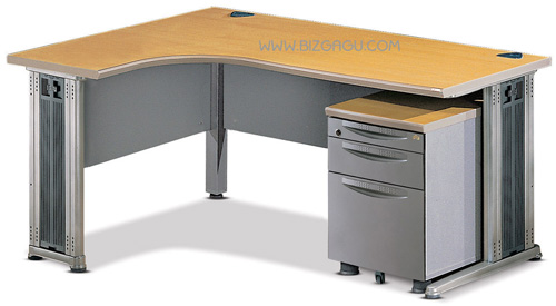 사무용가구(책상/책장/서랍) > OFDH 시리즈  > OFDH-MB-뉴라인 L형책상(W1400)